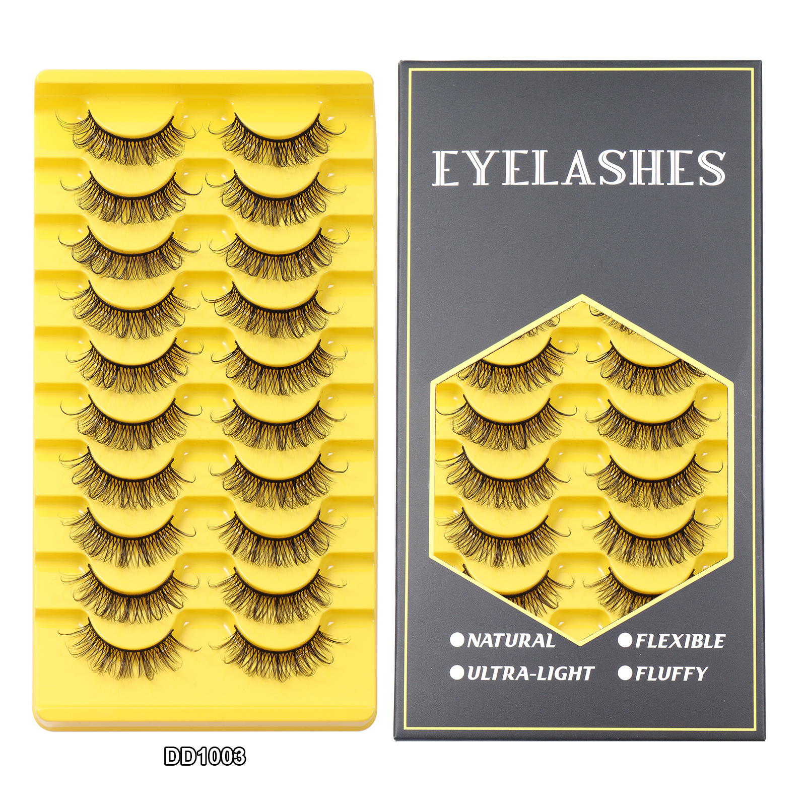 10 Pairs False Eyelashes Natural Soft Thick Eye Lashes Daily Makeup