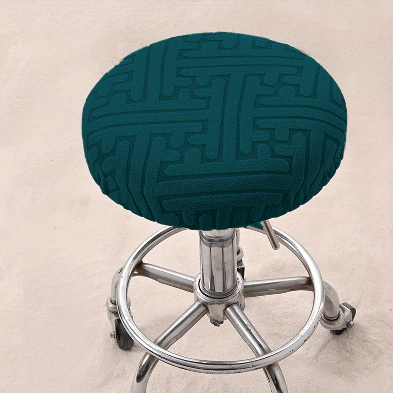 Round Stool Dining Chair Slipcover Jacquard Dust Proof High Temu