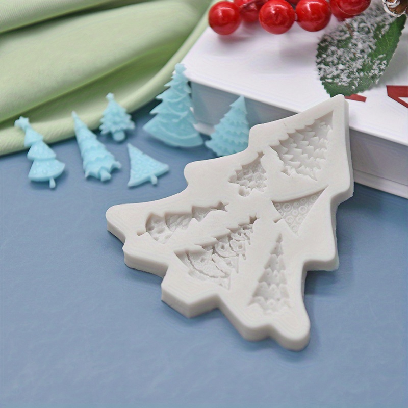 Christmas Tree Silicone Mold, 3d Fondant Mold For Diy Pudding