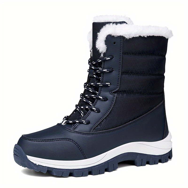 EHQJNJ Snow Boots Pointed Toe Boots Women Snow Boots Non Slip Soft Soles  Lightweight Warm Outdoor Sports and Walking Cotton Shoes 