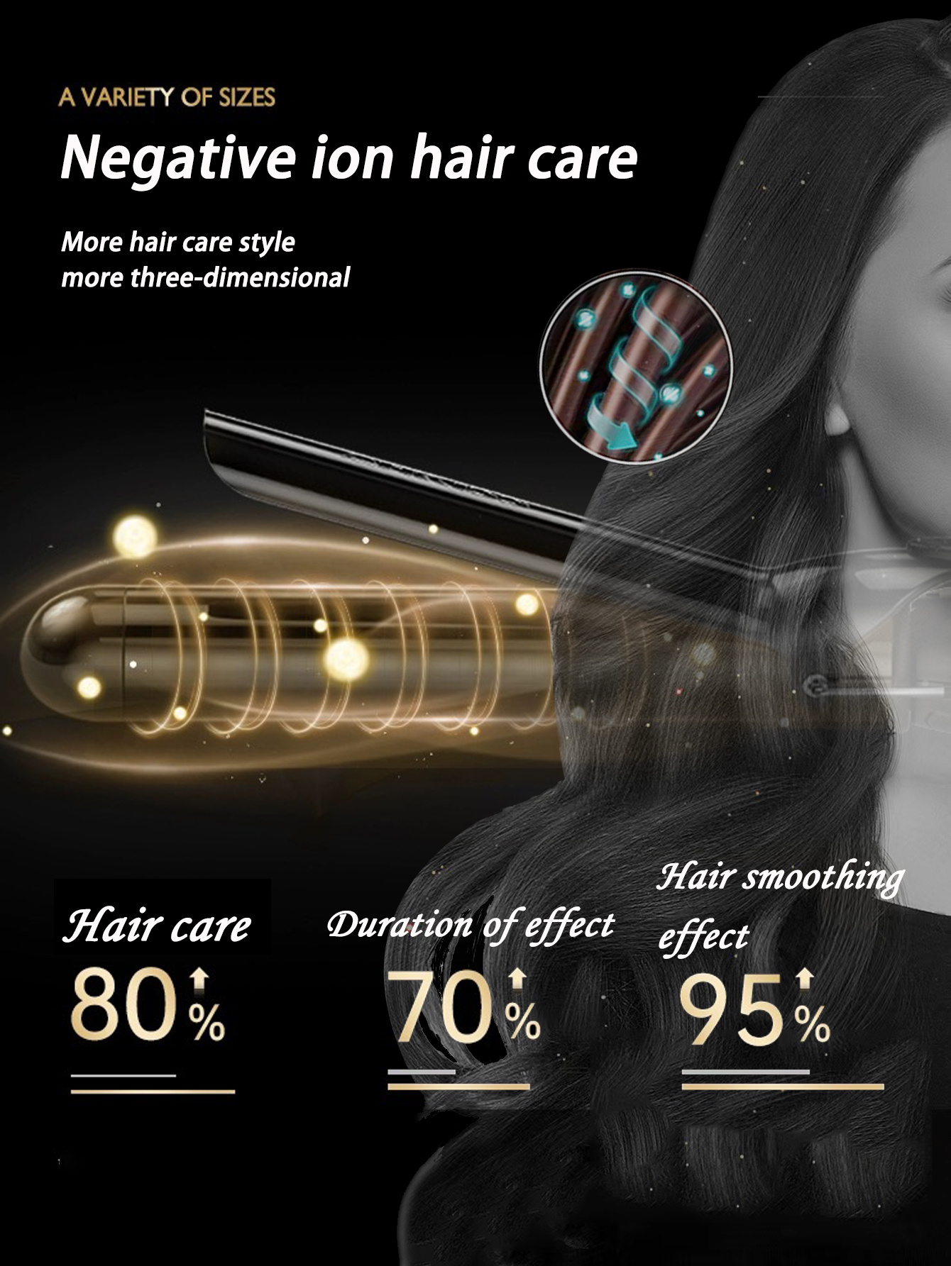 32mm Professional Ceramic Clipped Curling Iron Hair Curler Negative Ion Hair Curling Wand Electric Curling Iron details 7