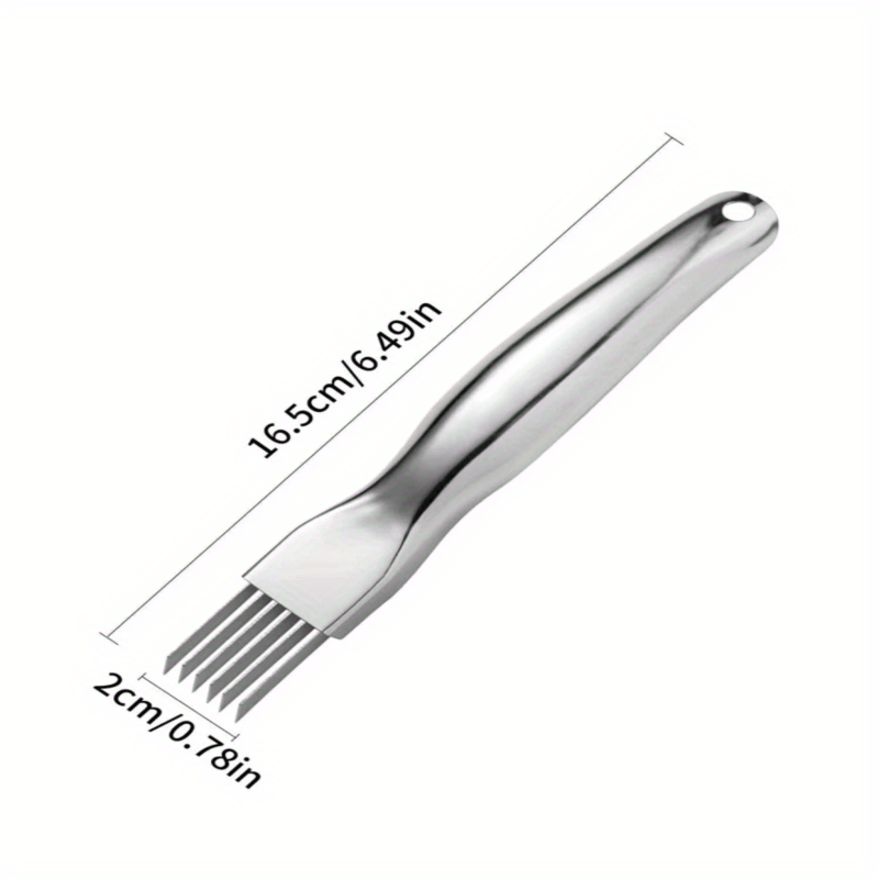 Scallion Cutter Shred Knife Vegetable Cutter Stainless Steel Blade Slice  Cutlery Sharp Easy Quick Kitchen Tool scallion slicer shredder (One Pack