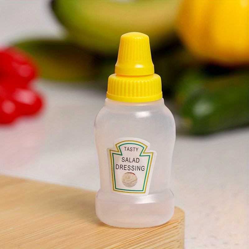 4Pcs Plastic Sauce Squeeze Bottle Mini Seasoning Box Salad