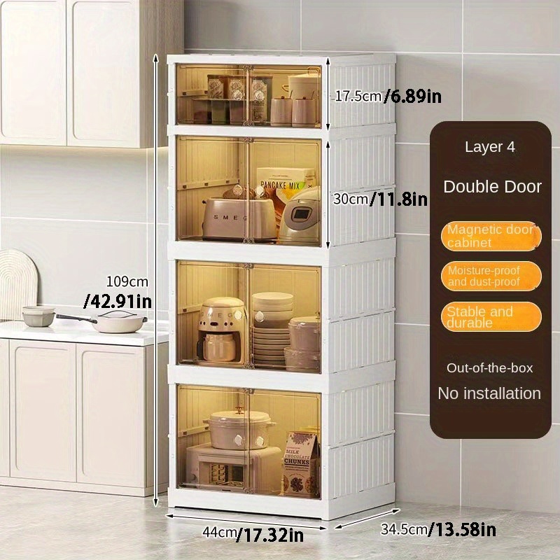 1 Set Kitchen Storage Cabinet, Kitchen Shelf, Multifunctional