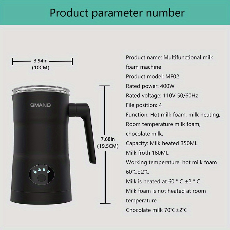 Automatic Milk Frother Electric Hot and Cold Foam Steamer Maker