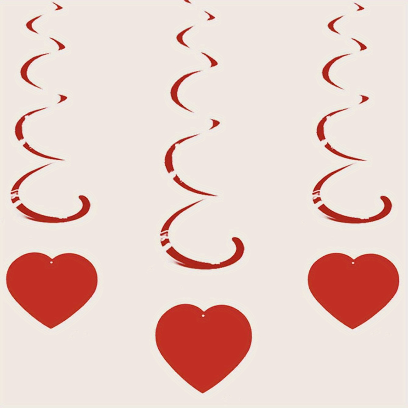 Hanging Heart Swirl Decorations Red Heart Swirls Spiral - Temu