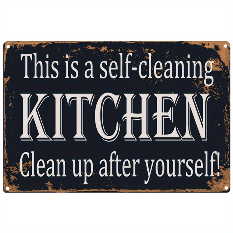 clean kitchen signs