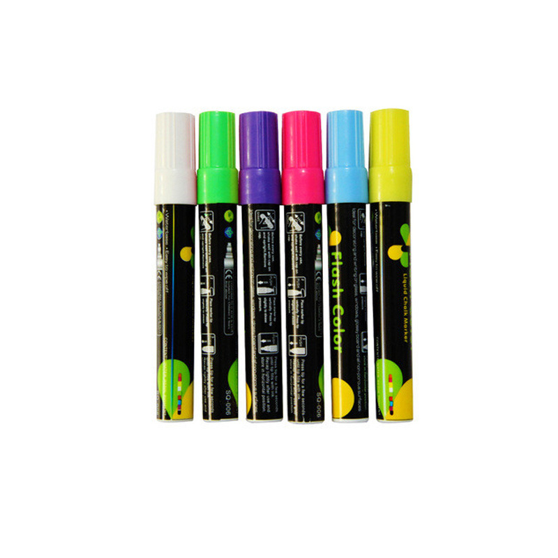 Neon Liquid Chalk Pen 8 Color 6mm Marker Blackboard Glass Window Menu 