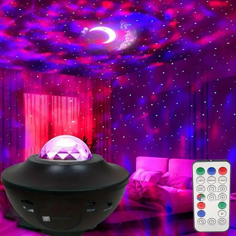 1pc Starry Night Galaxy Projector Light - RGB Color Changing, Remote  Control, Party Light Dances With The Rhythm