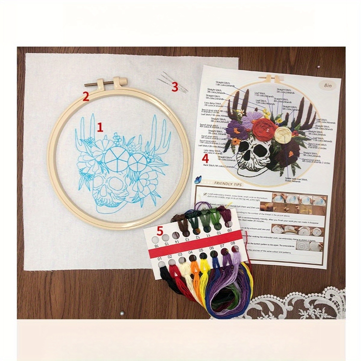 3d Halloween Pattern Embroidery Kit Beginner Embroidery Kits - Temu