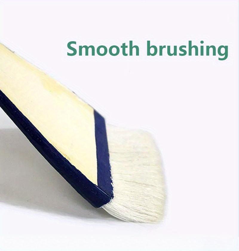 Single Flat Head Wool Brush For Watercolor Gouache And - Temu