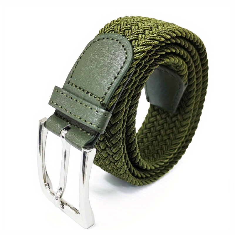  EIFINE Cinturones elásticos verdes más largos para hombre,  tejido trenzado, cómodo, elástico, casual, cinturón elástico de 1-3/8  pulgadas, cinturón elástico de 63.0 in (talla : 63.0 in, color: N) : Ropa,  Zapatos y Joyería