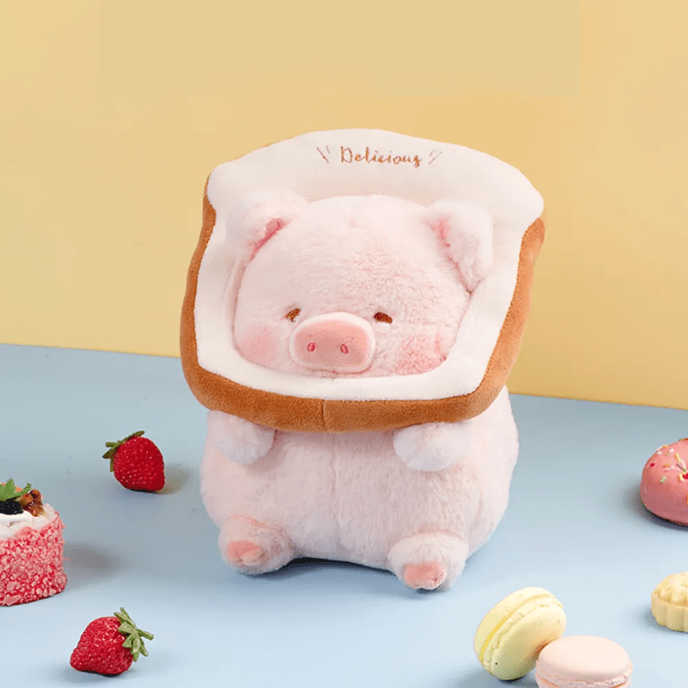 Kawaii Anime Lulu Pig Bread Plush Toy Creative Stuffed Animals Piggy Toast  Doll Girl Birthday Toys Girlfriend Couple Cute Gift