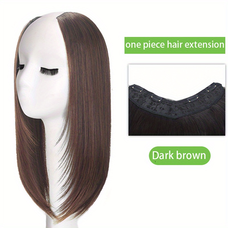 U Shaped Hair Pieces Long Straight Hair Pieces Synthetic Temu