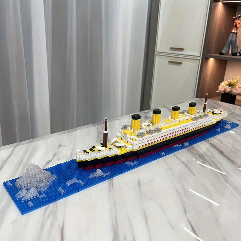 Micro Particles Difficult Large Ship Model Iceberg Titanic Model Building  Blocks Three Dimensional Assembly Puzzle Toy Gift Boys Girls - Toys & Games  - Temu