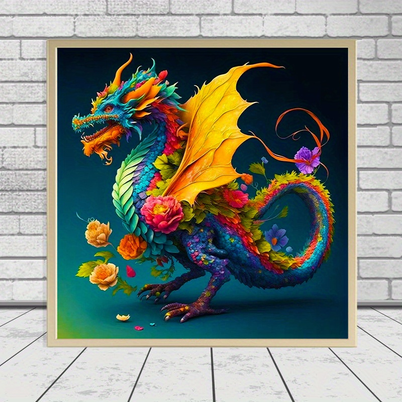 5D DIY Diamond Painting For Adults And Beginners Dragon Diamond Painting  For Living Room Bedroom Decoration 30*30cm/11.8inx11.8inch