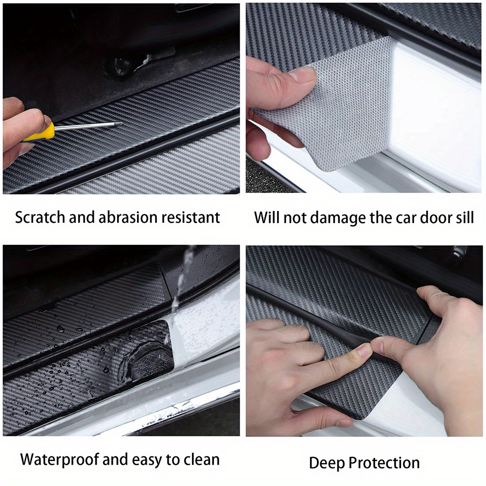 Car Door Sill Protector Automotive Door Sill Scuff Plate Temu United