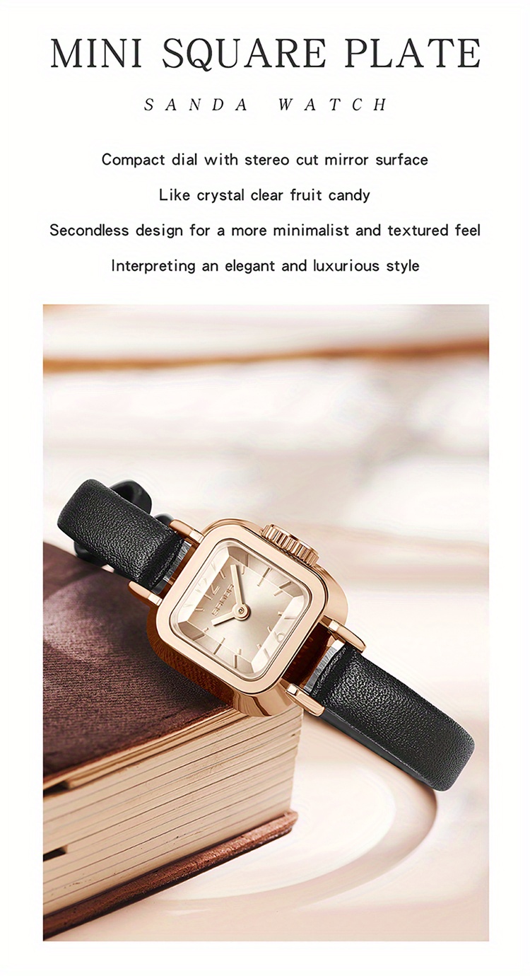 Sanda Women's Vintage Leisure Business Quartz Pu Leather Watch