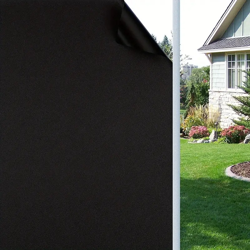 Black Vintage Frosted Pattern Blackout Privacy Patch Window - Temu
