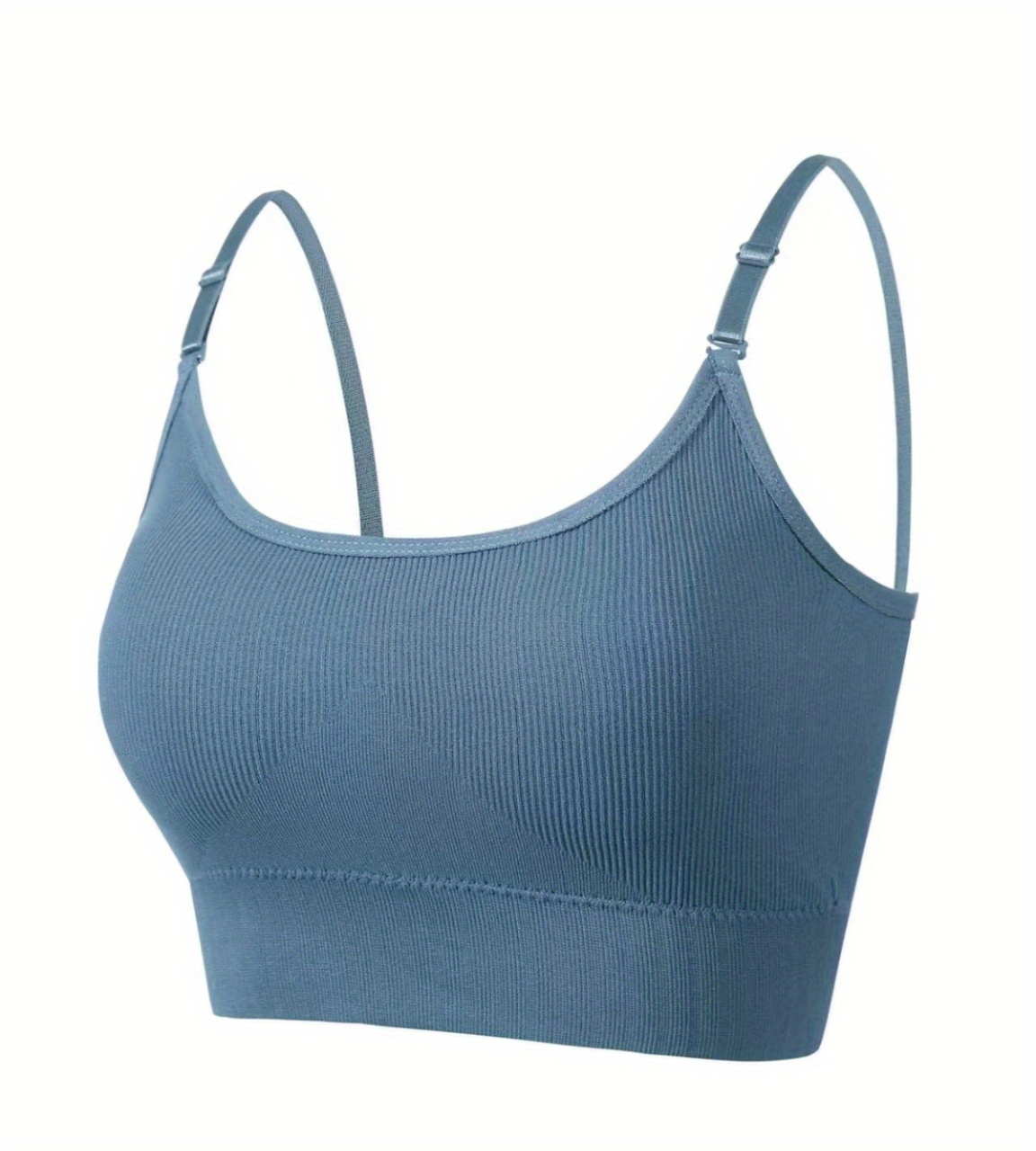 Solid Ribbed Push Bras Comfy Breathable Intimates Bra - Temu