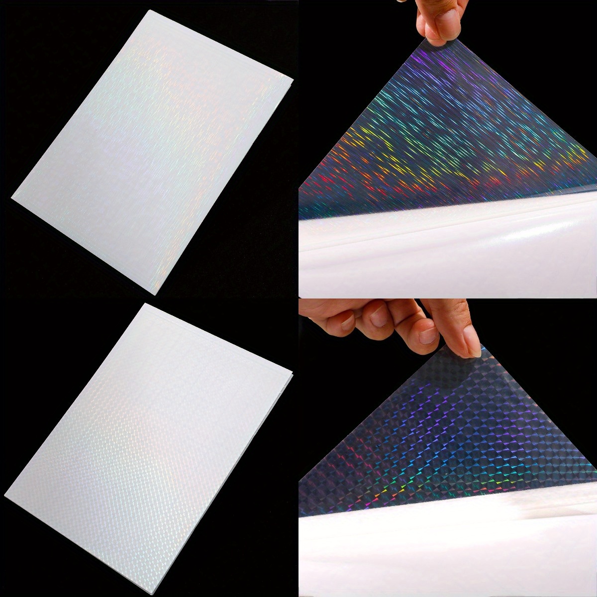 Selbstklebende transparente holografische Folie A4 für Druck und Aufkleber  - Motiv Scherbe