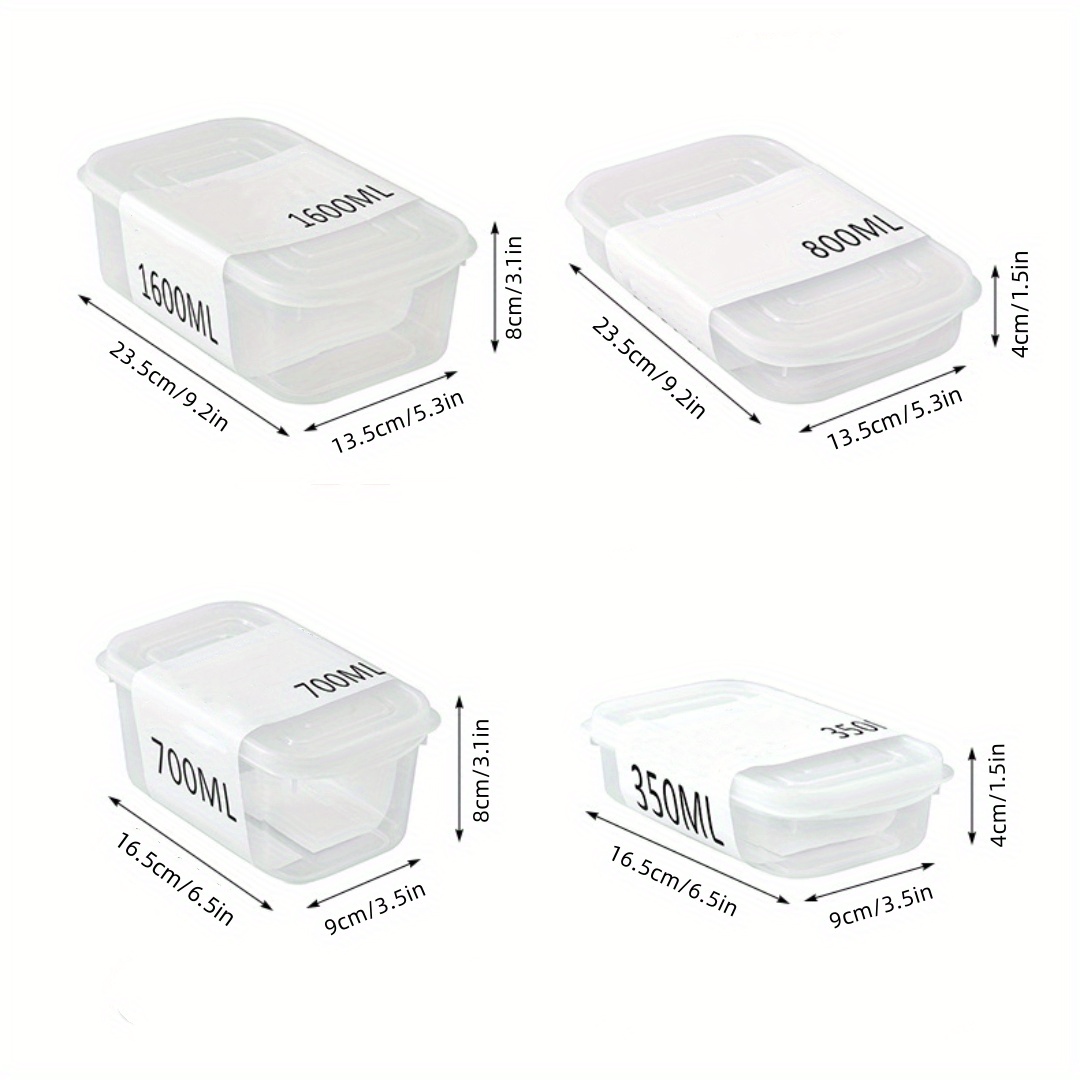 Transparent Plastic Food Storage Container - Microwave Safe Lunch Box With  Square Seal - Thickened Fresh-keeping Jar For Kitchen Supplies - Temu