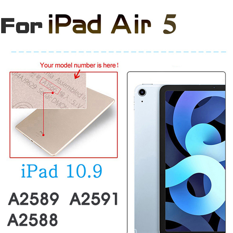 Acheter Coque pour iPad 10e, 9e, 8e, 7e, 6e, 5e génération, support pliable  mince, couverture intelligente pour iPad 2022 10.9 2021 2020 2019 10.2 2018  2017 9.7 Air 1 2