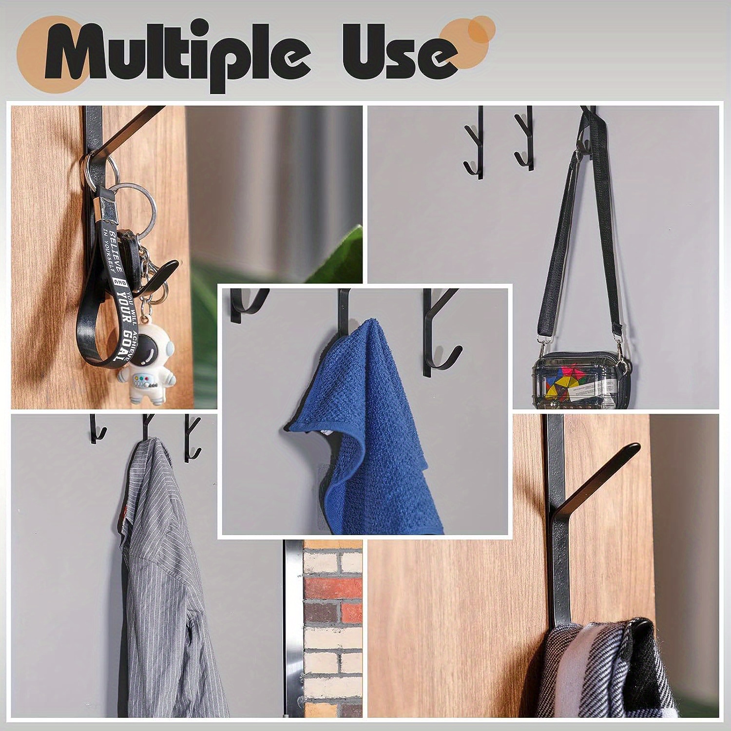 Black Metal Adjustable Cubicle Hooks High Strength Wall Temu Australia