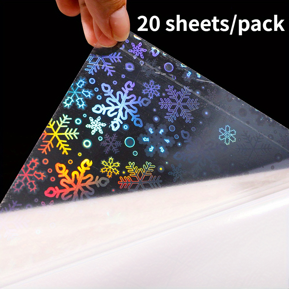 Selbstklebende transparente holografische Folie A4 für Druck und Aufkleber  - Motiv Scherbe
