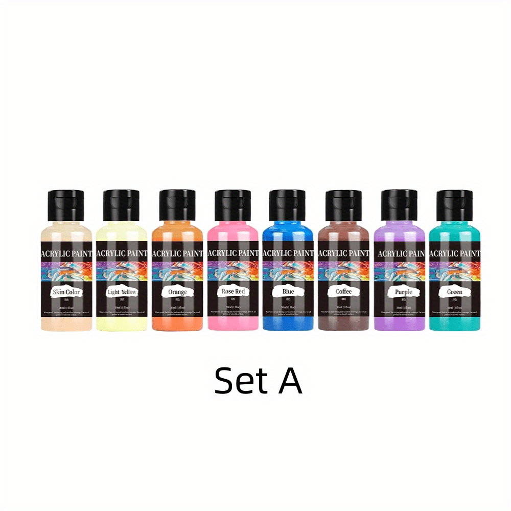 8 Colors Acrylic Paint Set 24 Colors Art Craft Paints Gifts - Temu