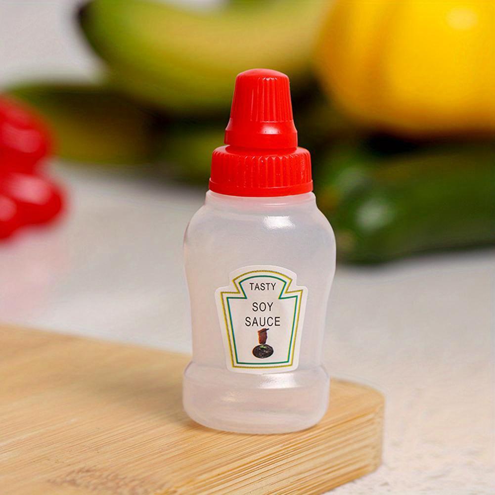 4pcs Plastic Sauce Squeeze Bottle Mini Seasoning Box Salad