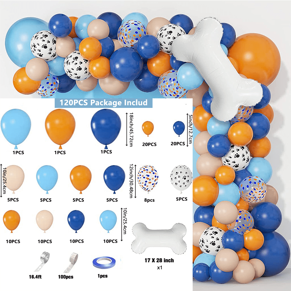 120pcs Palloncini Compleanno Zampe Rossi Gialli Blu - Temu Italy