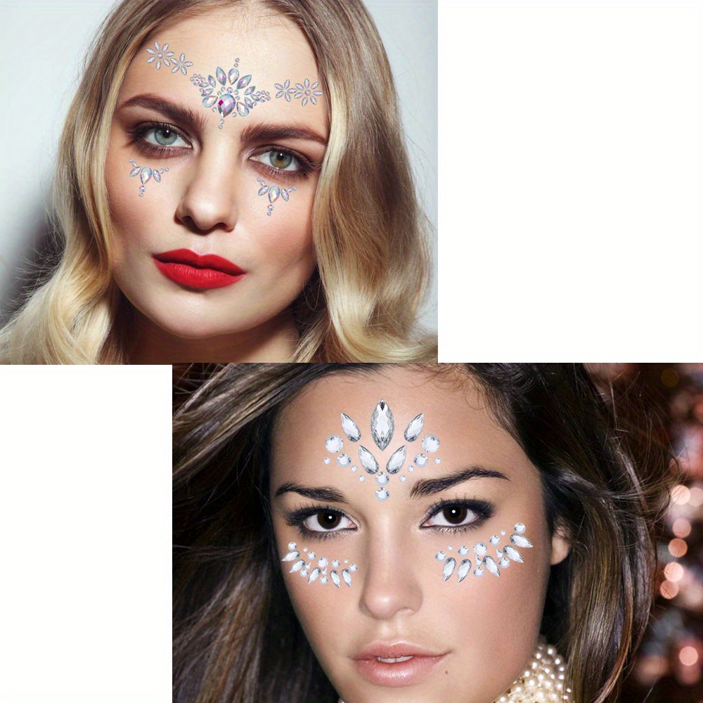 Self adhesive Face Rhinestones Makeup Festival Face Jewelry - Temu