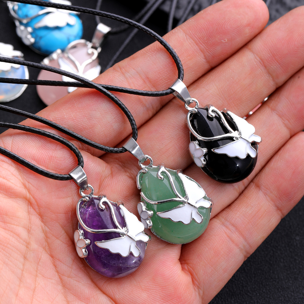 Healing Crystal Pendant Necklace  Natural Stone Necklace $5.98 – Soul  Charms