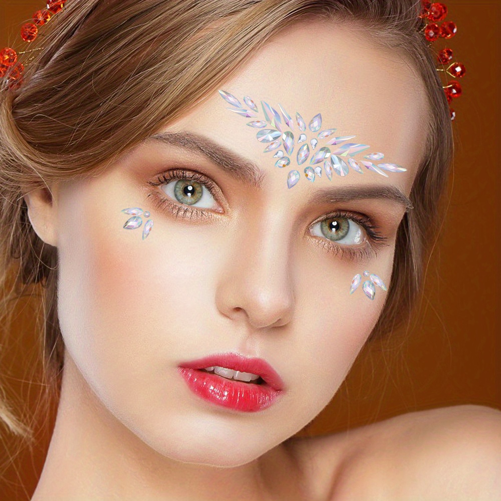 Face Jewels And Body Glitter Face Gems Mermaid Face Jewels - Temu