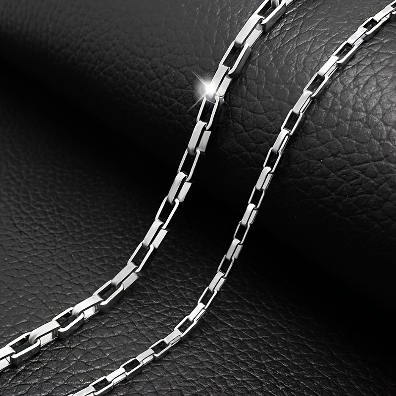 1pc Stainless Steel Necklace Fashion Long Box Chain Fashion For Men And Women Jewelry