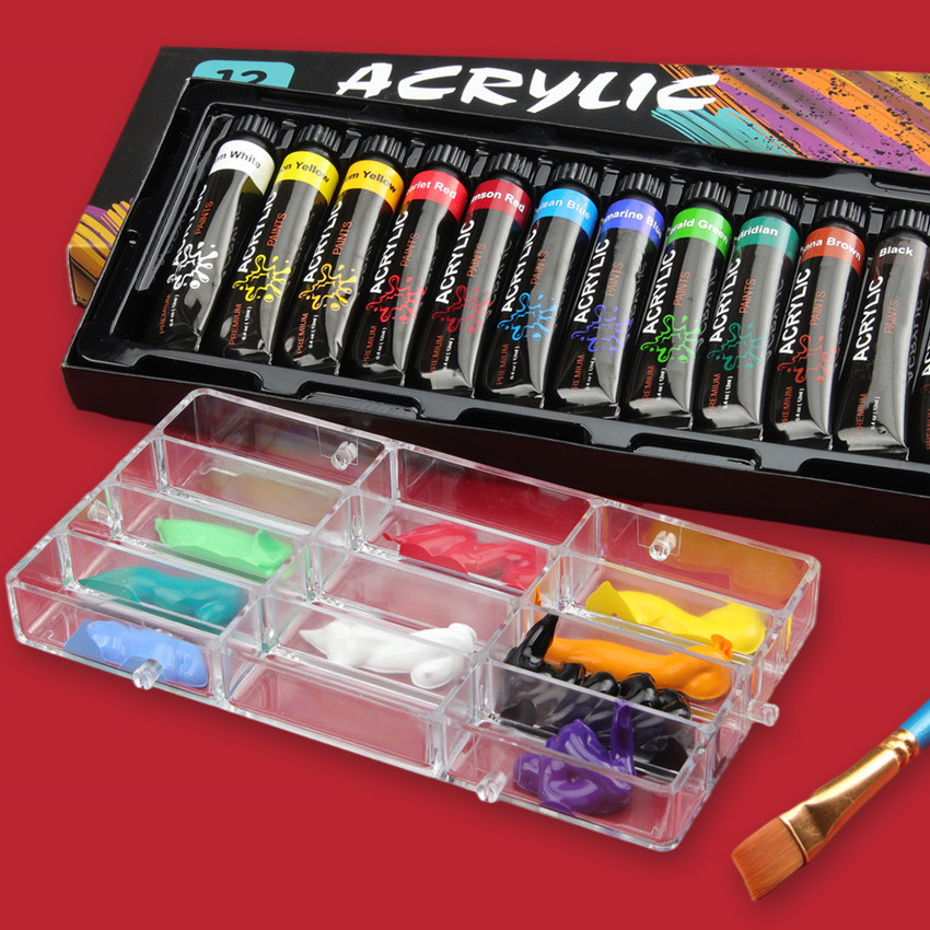 Colorations Art Case with 4 oz Paints and Brushes
