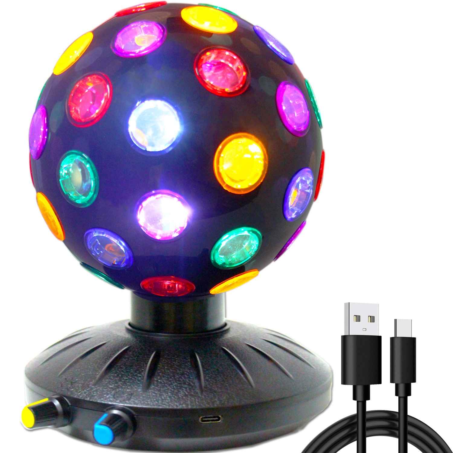 Rotierende Disco-Kugel, LED-Nachtlicht, DJ-Lichtprojektor,  360°-Drehgeschwindigkeit/Helligkeit Einstellbar, Disco-Lampe, Für  Stressabbau, Partys
