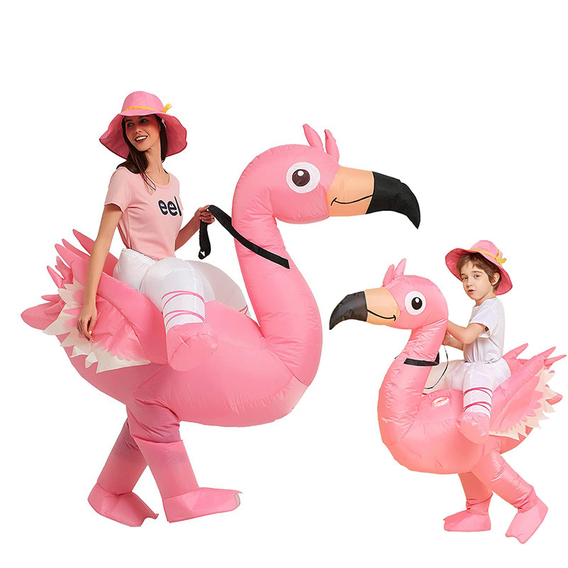 Inflatable Flamingo Costume Riding Flamingo Funny Halloween - Temu