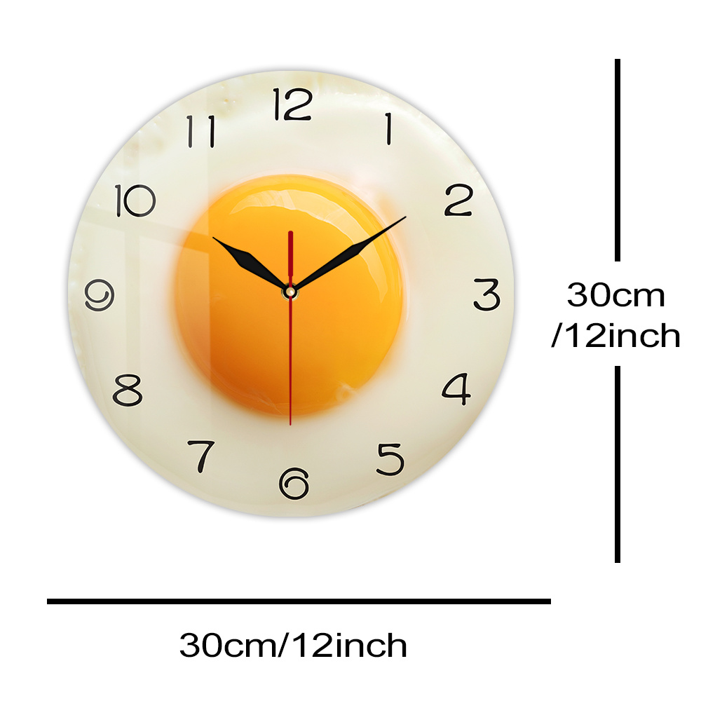 1pc Reloj Pared, Reloj Pared Cocina Digital Huevo Frito Sunny Side