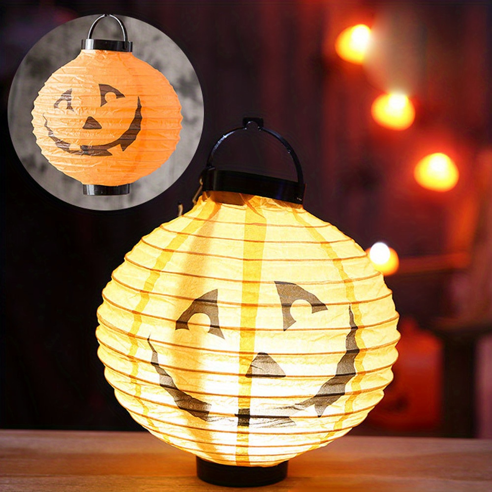 Halloween Hanging Paper Lanterns With Led Lights Bats - Temu