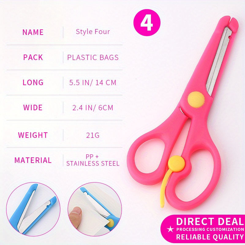 Students' Handmade Scissors Student Safety Spring Scissors - Temu