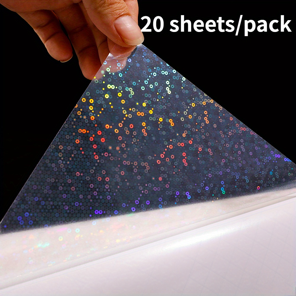 36 Blätter Folie Holographische Aufkleber Papier Hologrammfolie,  Selbstklebende Folie Transparent A4 Plotterfolie Sticker Vinyl Lzum Kleben  Aufkleber