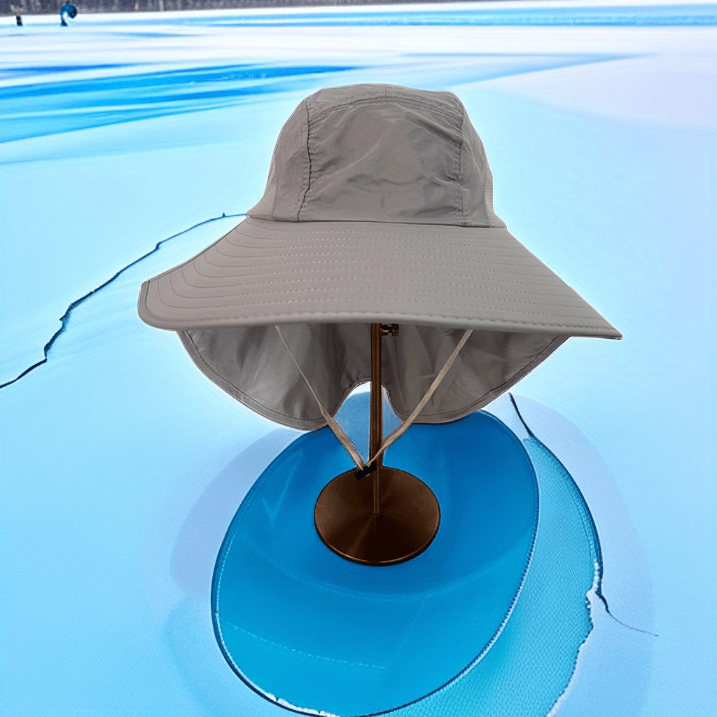 Wide Brim Bucket Hat, Neck Protection Sun Hat