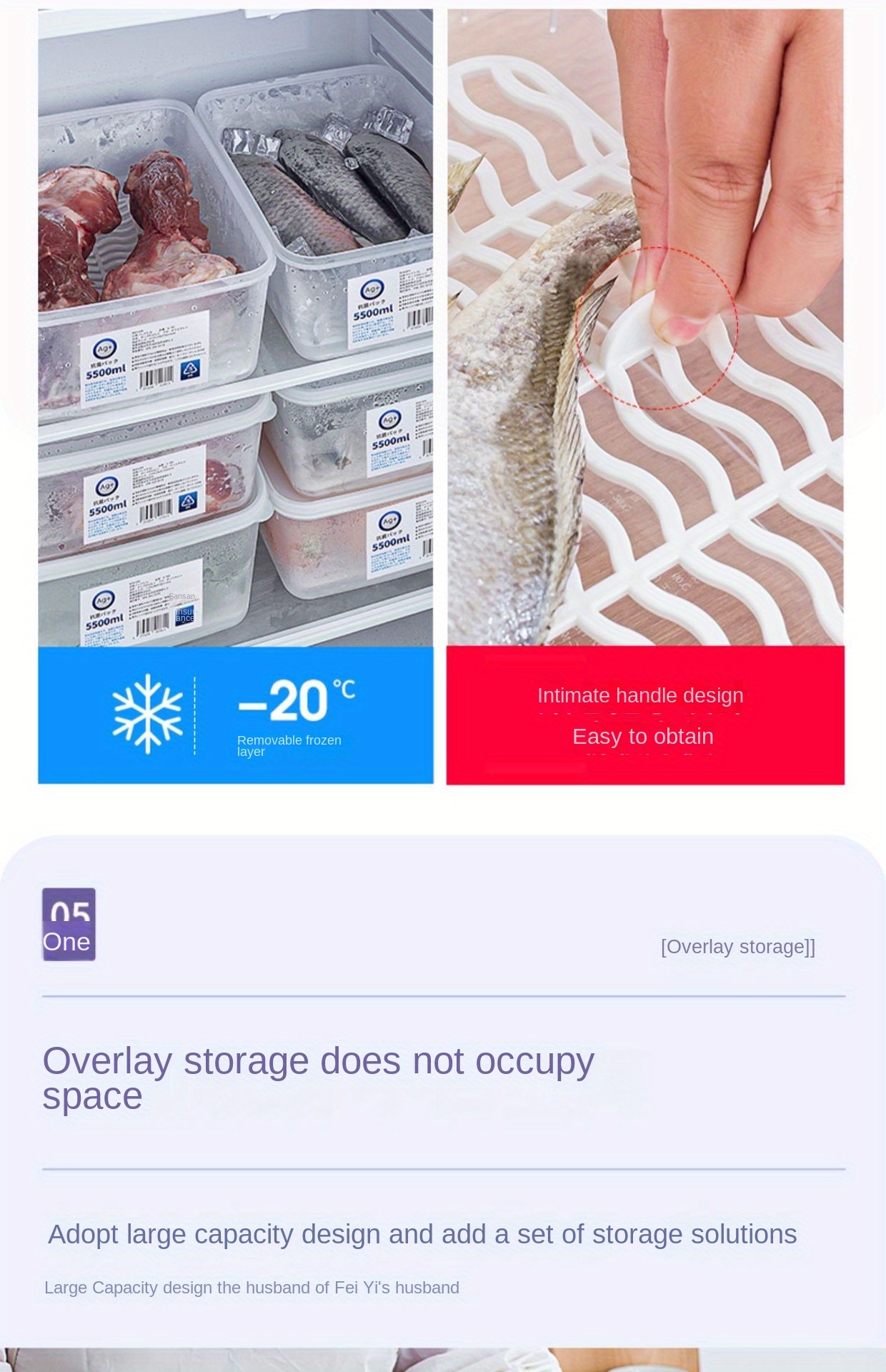 Refrigerator Storage Box, Freezer Box, Quick-freezing Artifact