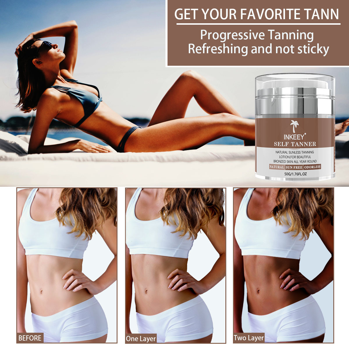 Self Tanner ( /1.76 Fl.oz) Natural Sunless Tanning Lotion Temu