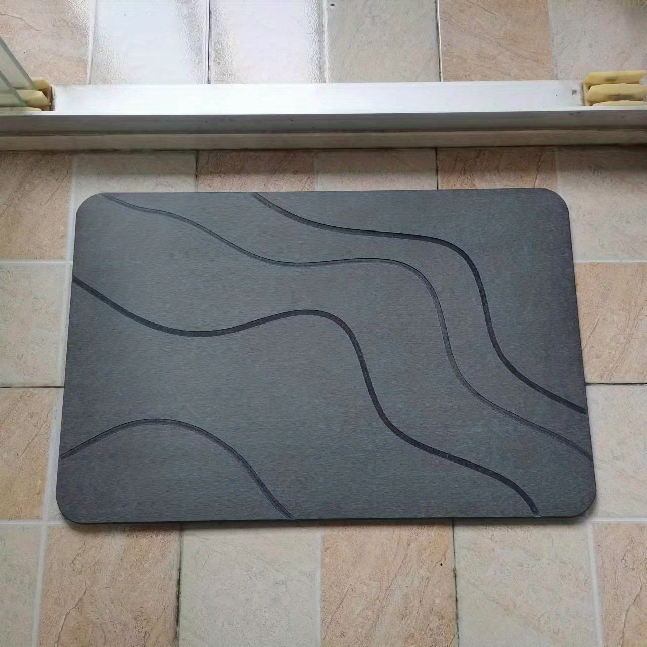 Bath Mat Non Slip Quick Dry Absorbent Bathroom Stone Floor Mat