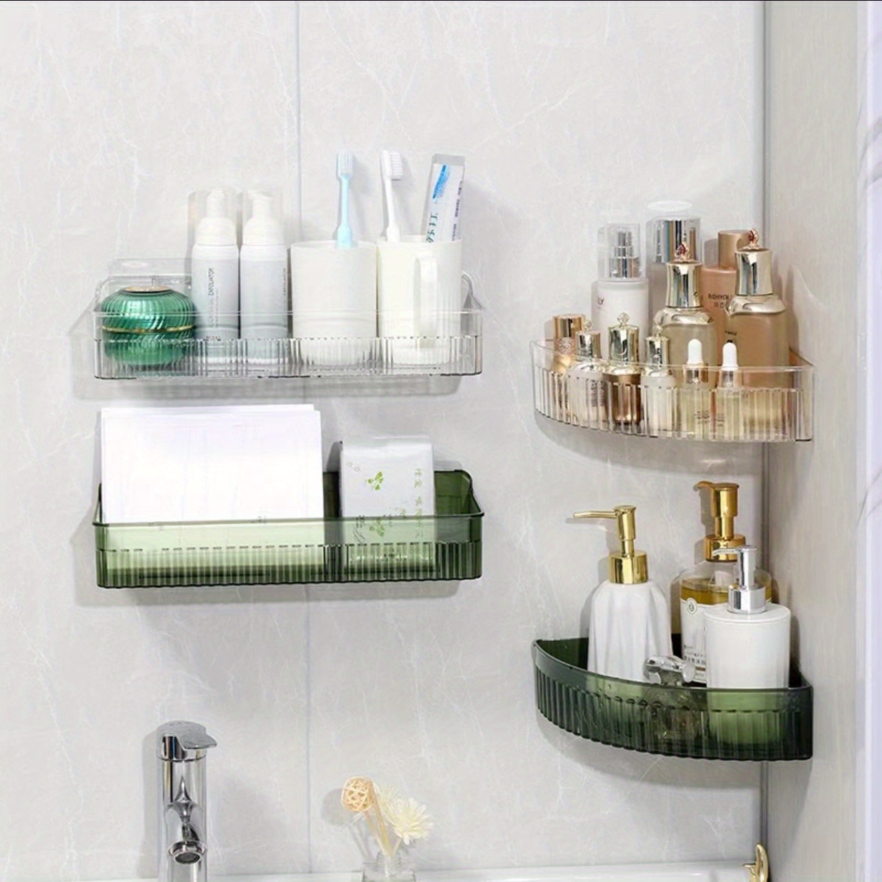 Bathroom Storage Rack, Corner Shower Caddy Organizer, Punch-free Corner  Shelf, Wall Mounted Storage Rack - Temu