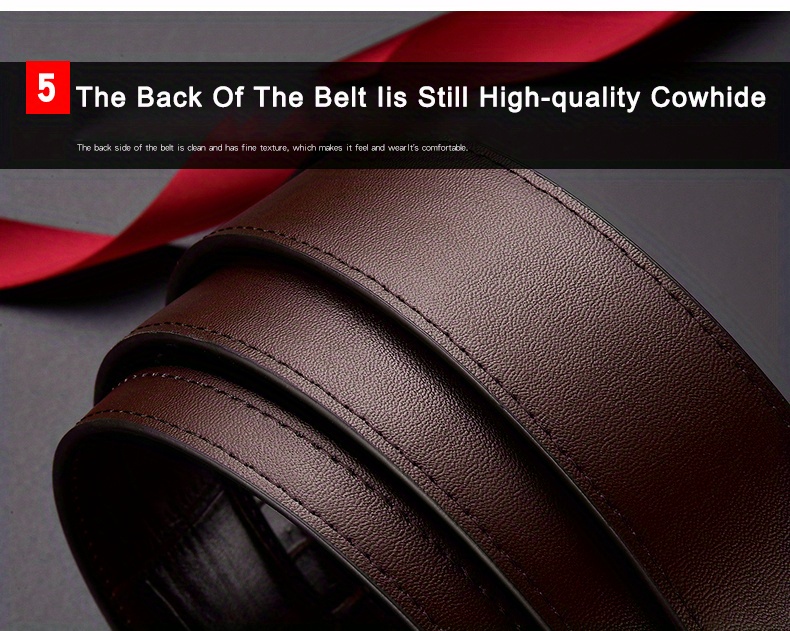 Brand Men′ S Leather Belt Automatic Buckle Belt Designer Cowhide