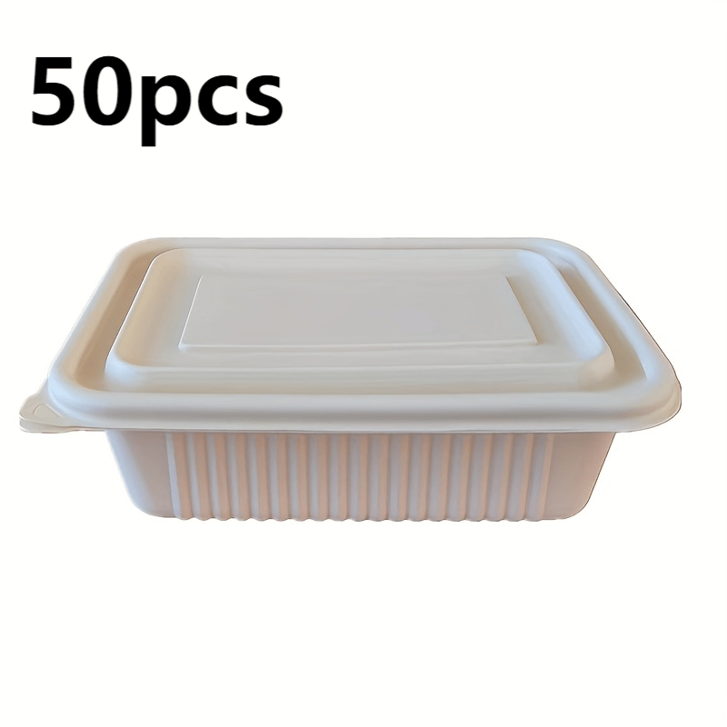 100 Sets Degradable Cornstarch To Go Food Containers